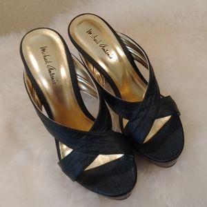 Michael Antonio black platform sandal heels